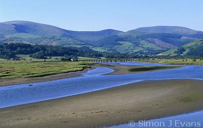 The Afon Dyfi (or river Dovey) at Glandyfi, near Eglwysfach