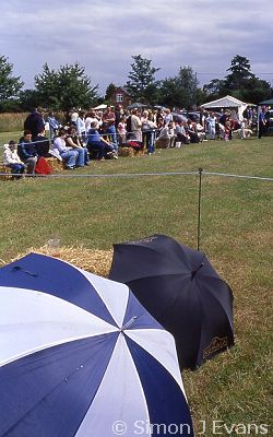 Umbrellas after a shower at Upton Magna village fete 2004