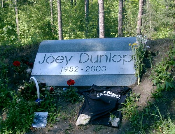 Joey Dunlop memorial at the circuit in Tallinn